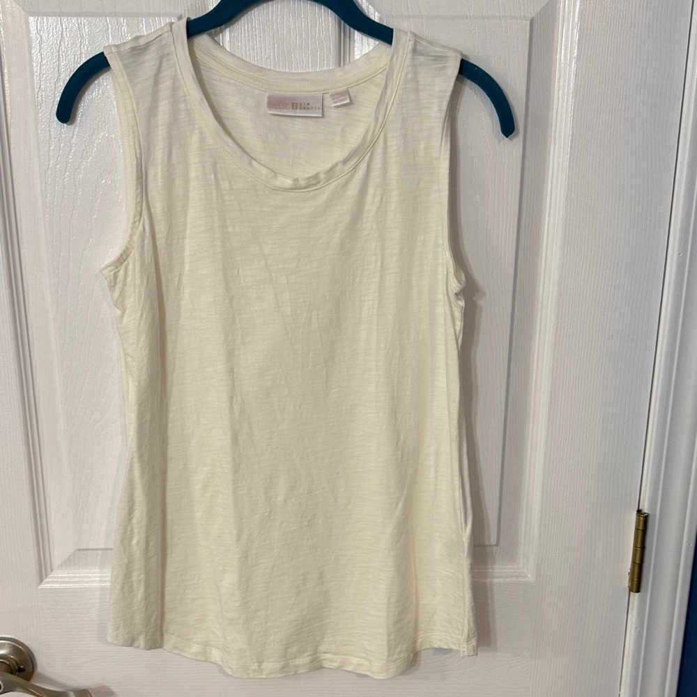 Belle by Kim Gravel Off-White Tank Top